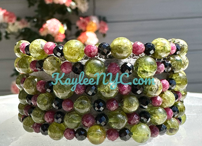 Natural Crystal Leo Zodiac Stretch Bracelet
