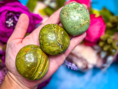 Green Opal Palmstones, Ethically Sourced Crystals