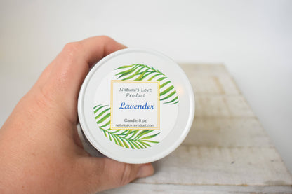 Hand poured Lavender Candle Soy and Beeswax